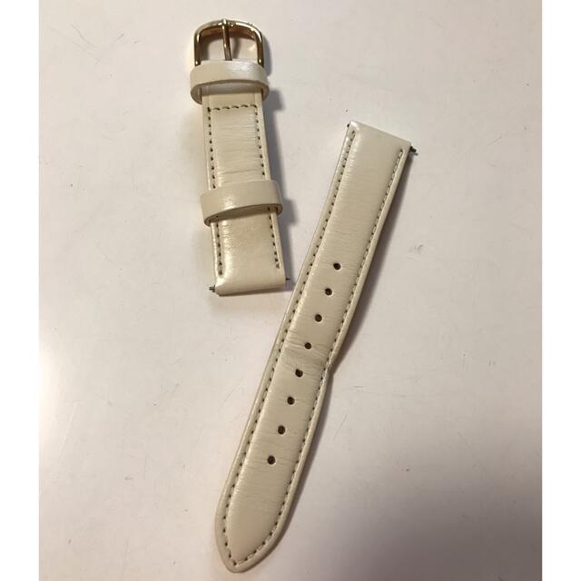 KNOT(ノット)のknot ノット　ストラップ　栃木レザー　ホワイト　ピンクゴールド　 レディースのファッション小物(腕時計)の商品写真