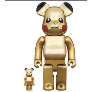 メディコムトイ(MEDICOM TOY)のbe@rbrick ピカチュウ　ゴールド　クローム(フィギュア)