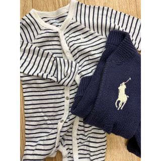 ラルフローレン(Ralph Lauren)の【ラルフローレン】ロンパース、カーディガンセット(ロンパース)