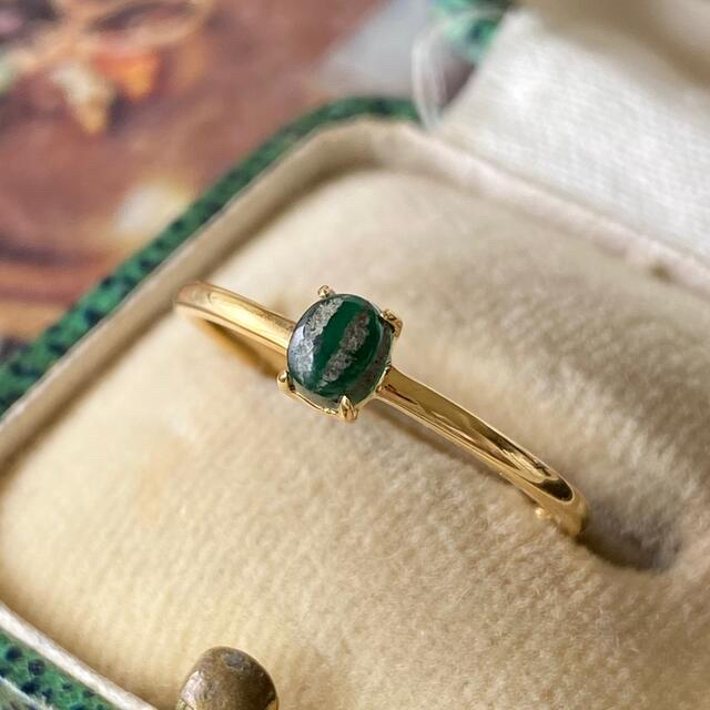 天然トラピッチェエメラルド 18金リング 新品 未使用品 | zoukei