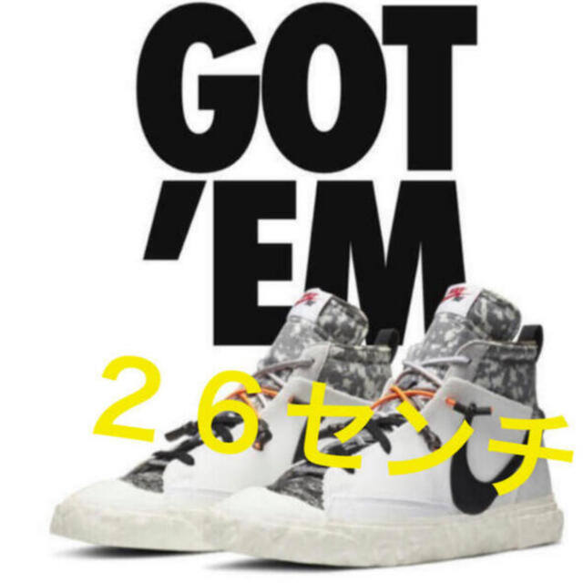 NIKE(ナイキ)のREADYMADE × NIKE BLAZER MID "WHITE" メンズの靴/シューズ(スニーカー)の商品写真