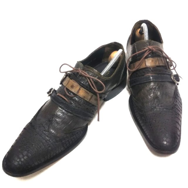 alfredoBANNISTER(アルフレッドバニスター)の超美品  alfred Bannister  フルレザー  デザインシューズ メンズの靴/シューズ(ドレス/ビジネス)の商品写真