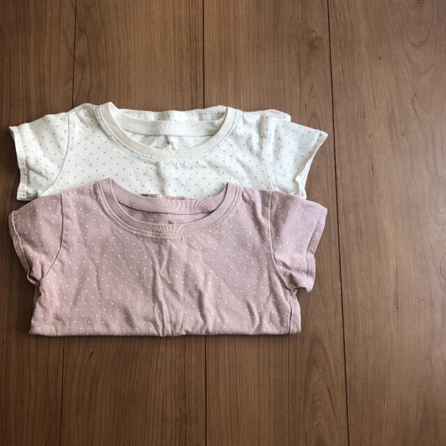 MUJI (無印良品)(ムジルシリョウヒン)の無印良品　Tシャツ　半袖　まとめ キッズ/ベビー/マタニティのキッズ服女の子用(90cm~)(Tシャツ/カットソー)の商品写真