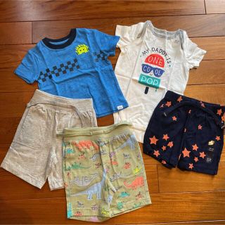 ベビーギャップ(babyGAP)の新品☆babygap☆Tシャツ　半袖ロンパース　ショートパンツ　セット(ロンパース)