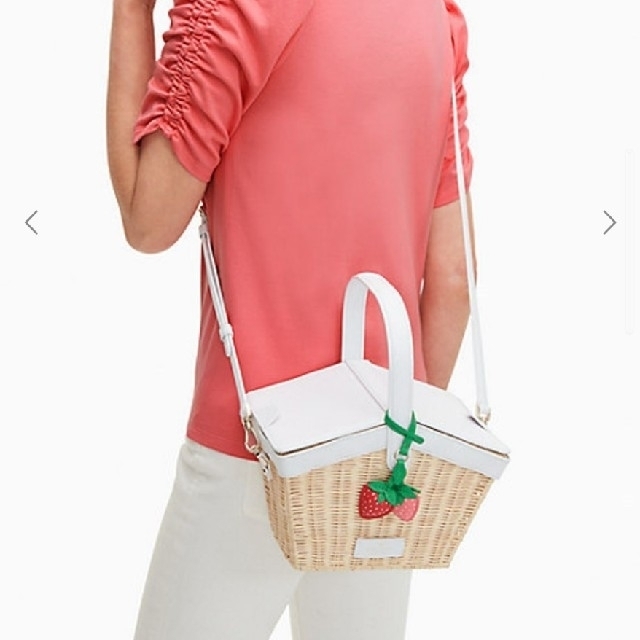 バッグkate spade　いちごストロー*ピクニックバスケット