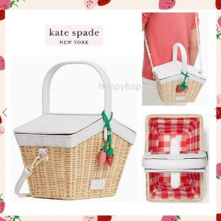 ケイトスペードニューヨーク(kate spade new york)のkate spade　いちごストロー*ピクニックバスケット(かごバッグ/ストローバッグ)