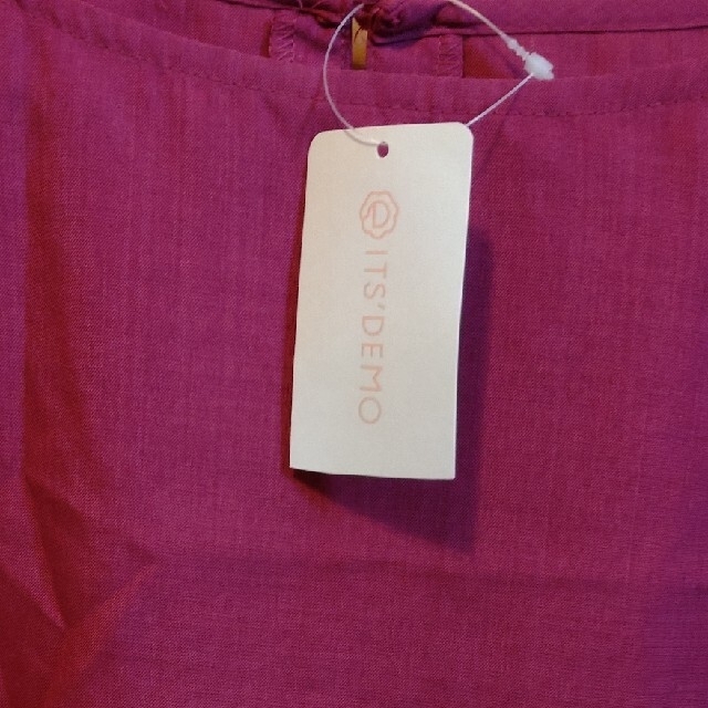 ITS'DEMO(イッツデモ)のITS'DEMO ピンク 夏 ブラウス フリーサイズ タグ付き レディースのトップス(シャツ/ブラウス(半袖/袖なし))の商品写真