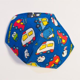 21-3 くるま　ブルー　幼児SS   ハンドメイド(外出用品)