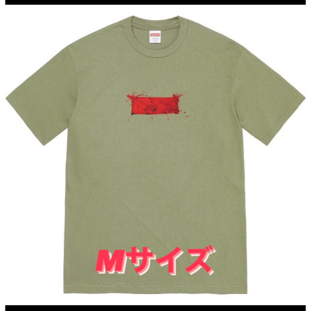 Ralph Steadman Box Logo Tee Mサイズ オリーブ Tシャツ/カットソー(半袖/袖なし)