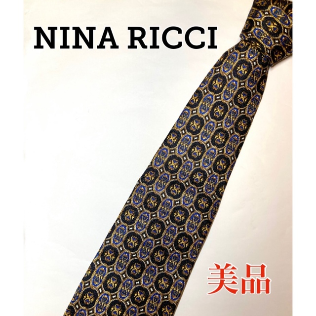 NINA RICCI(ニナリッチ)のNINARICCI ニナリッチ ネクタイ NR ブラック 小紋 レギュラー メンズのファッション小物(ネクタイ)の商品写真