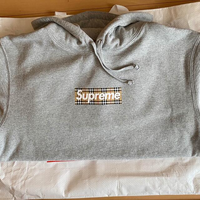 Supreme - supreme burberry box logo hooded sweat