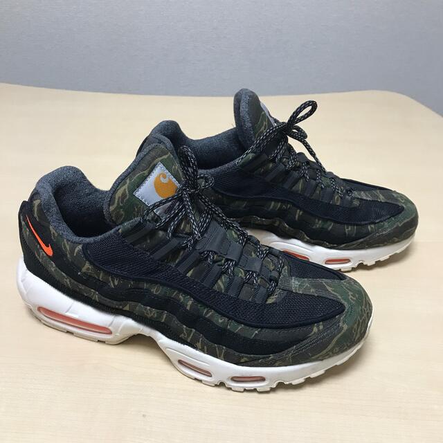 NIKE(ナイキ)のNIKE AIR MAX95 WIP  NIKE×CARHARTコラボスニーカー メンズの靴/シューズ(スニーカー)の商品写真