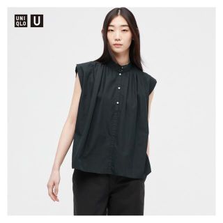 ユニクロ(UNIQLO)のユニクロ　ギャザーシャツ(ノースリーブ)(シャツ/ブラウス(半袖/袖なし))