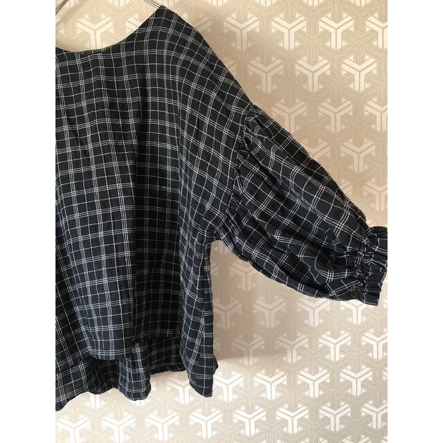 うさぎうさぎさま専用 リネン100 チェックプルオーバー ハンドメイド 4