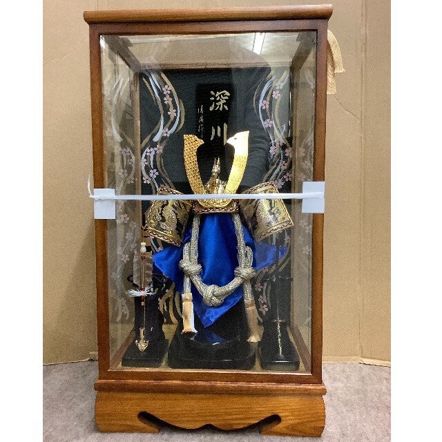 新品展示品☆五月人形☆13号伊達金兜飾り ☆弓太刀付-
