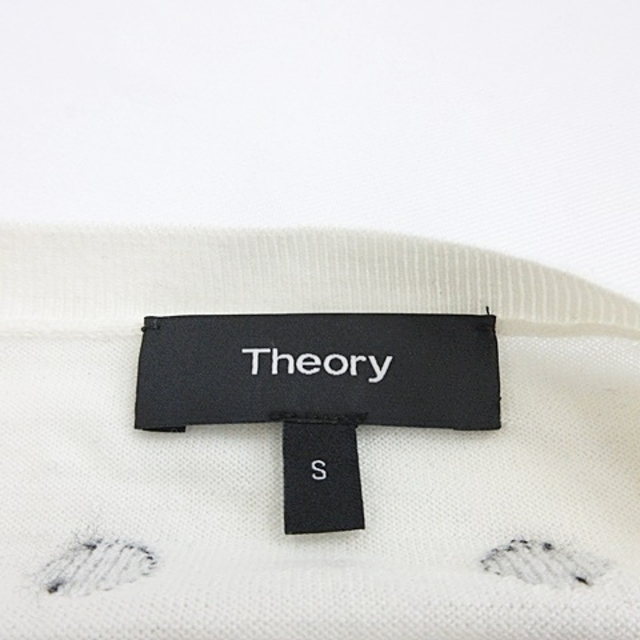 theory(セオリー)のセオリー theory セーター ニット 長袖 丸首 ドット柄 ウール 白 S レディースのトップス(ニット/セーター)の商品写真