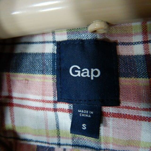 GAP(ギャップ)のo5450　Gap　ギャップ　涼しげ　リネン　麻　100％　チェック　シャツ メンズのトップス(シャツ)の商品写真