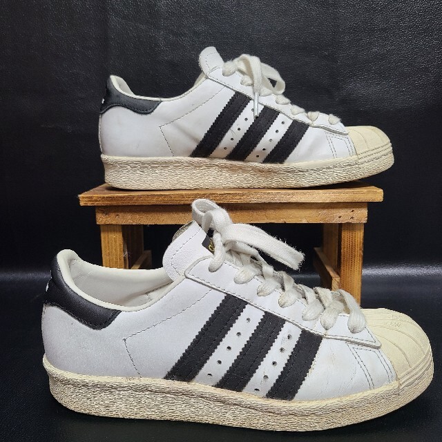 adidas SUPERSTAR 80s 白/黒　US11/29cm 金ベロ