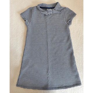 ザラキッズ(ZARA KIDS)のZARA キッズ　ガールズ　120 ギンガムチェック　半袖　ワンピース　千鳥格子(ワンピース)