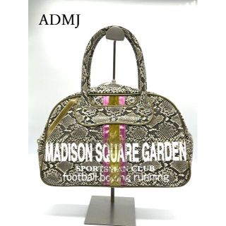 エーディーエムジェイ(A.D.M.J.)の【美品】ADMJ　アクセソワ ドゥ マドモワゼル　パイソン型押し(ボストンバッグ)