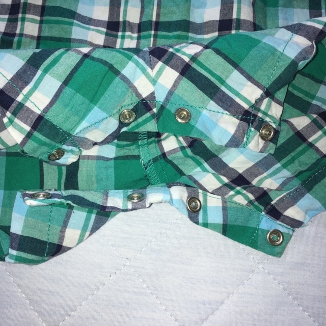 GYMBOREE(ジンボリー)のジンボリー　チェックシャツオールインワン キッズ/ベビー/マタニティのベビー服(~85cm)(カバーオール)の商品写真