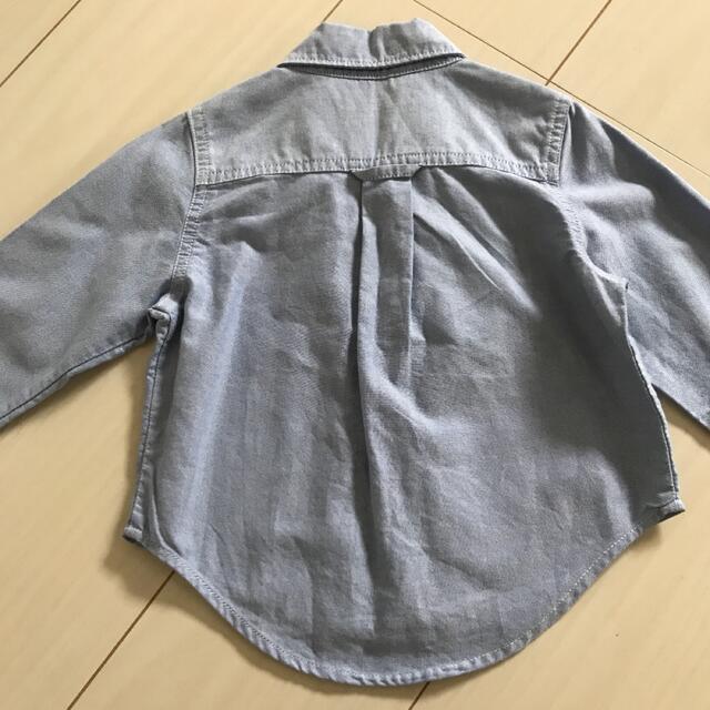 babyGAP(ベビーギャップ)のBaby GAP 長袖シャツ 90cm ブルー キッズ/ベビー/マタニティのキッズ服男の子用(90cm~)(ブラウス)の商品写真