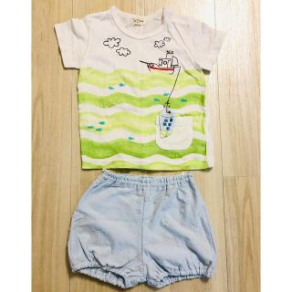 キッズズー(kid’s zoo)のkid´s zoo (キッズズー)ベビー服上下セット★80size★匿名配送(Ｔシャツ)