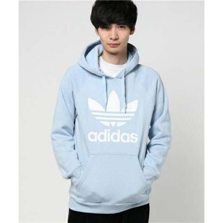 アディダス(adidas)のadidas パーカー　水色　ライトブルー　パステルカラー(パーカー)