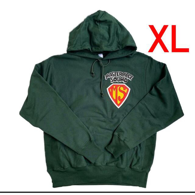 MASTERPICESOUND" LOGO HOODIE DARK GREEN