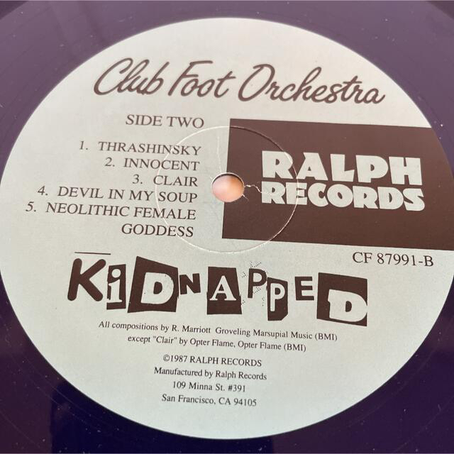 Club Foot Orchestra / Kidnapped LP