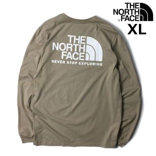 ザノースフェイス(THE NORTH FACE)のノースフェイス 長袖 US限定 ハーフドームロゴ(XL)ベージュ 180902 (Tシャツ/カットソー(七分/長袖))