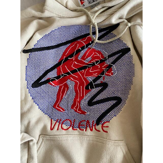 トップスSAU パーカー violence 春 ベージュ 刺繍