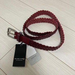 バーバリーブラックレーベル(BURBERRY BLACK LABEL)の【新品】Burberry Black Label 赤系の革ベルト(ベルト)