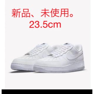 ナイキ(NIKE)の1足のみ　厚底 新品 23.5 ナイキ エアフォース1 ロー　白x白(スニーカー)