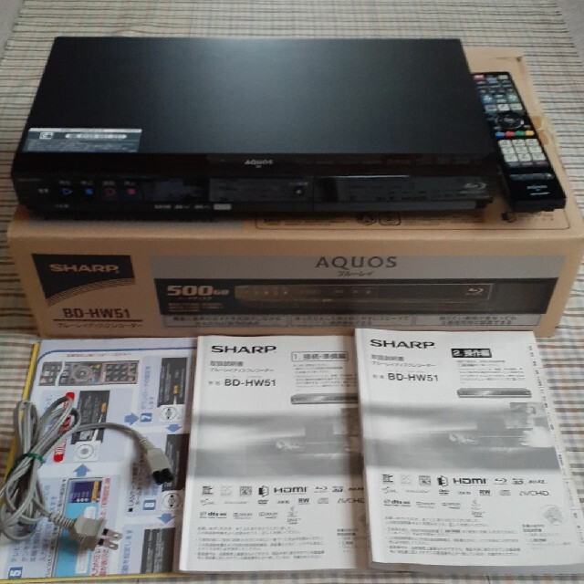 シャープ ブルーレイレコーダー BD-HW51 W録画 - テレビ/映像機器 シャープ ブルーレイレコーダー BD-HW51 W録画 - テレビ/映像機器