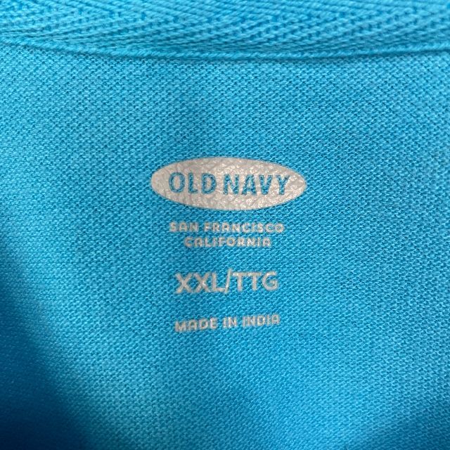 Old Navy(オールドネイビー)のUSA古着 オールドネイビー 半袖ポロシャツ 企業ロゴ 水色 ビッグサイズ メンズのトップス(ポロシャツ)の商品写真