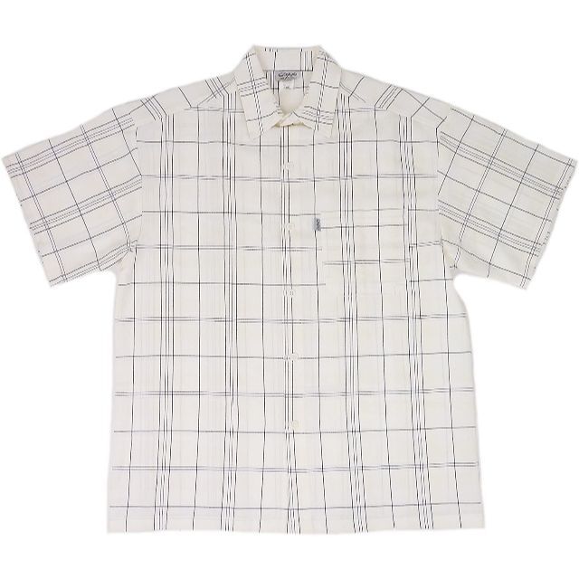 CALTOP(カルトップ)のキャルトップ チェック 半袖ボタンシャツ ナチュラル/ブラック XXL メンズのトップス(シャツ)の商品写真