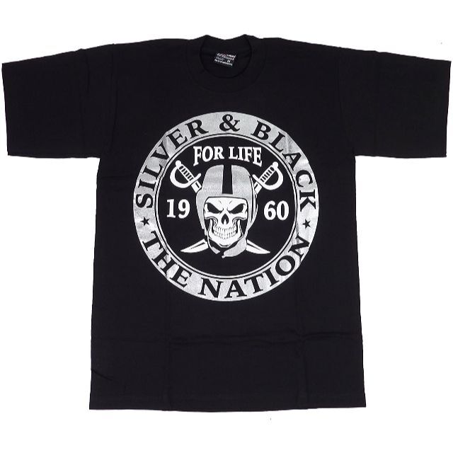 LA ストリートプリント For Life Skull Tシャツ ブラック M