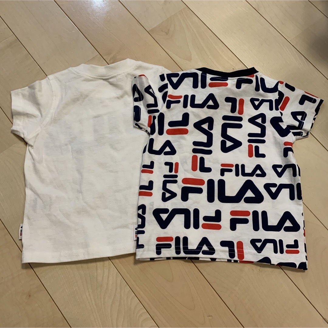 FILA(フィラ)の⭐︎新品　フィラ　FILA Tシャツ　半袖　ホワイト　ロゴ　80 キッズ/ベビー/マタニティのベビー服(~85cm)(Ｔシャツ)の商品写真