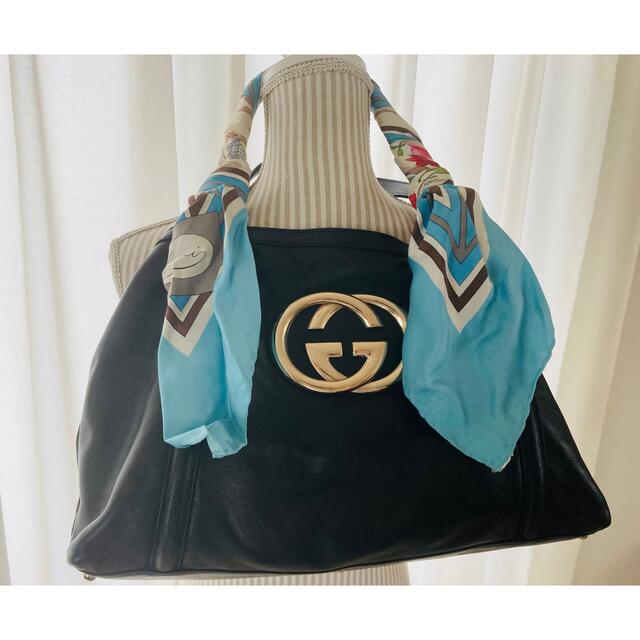 Gucci(グッチ)の格安美品‼️ヴィンテージGUCCI‼️更にハンドル巻きGUCCIスカーフ込み‼️ レディースのバッグ(ショルダーバッグ)の商品写真