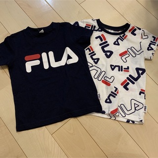 フィラ(FILA)の⭐︎新品　フィラ　FILA Tシャツ　半袖　95 ロゴ　ネイビー(Tシャツ/カットソー)