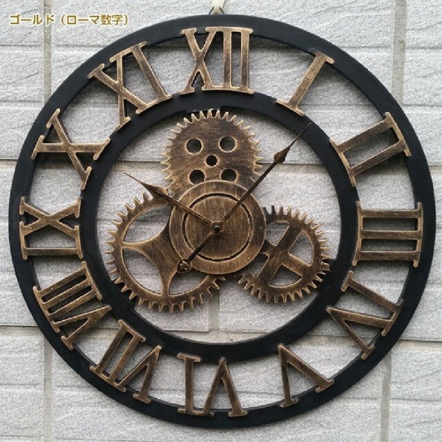 壁掛け時計 歯車 - 掛時計/柱時計