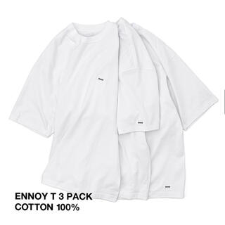 ワンエルディーケーセレクト(1LDK SELECT)の裾ロゴ バラENNOY 3PACK T-SHIRTS (WHITE) エンノイ(Tシャツ/カットソー(半袖/袖なし))