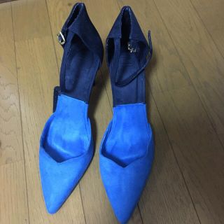 ザラ(ZARA)の【匿名配送】ZARA パンプス　ハイヒール　ブルー　ストラップ(ハイヒール/パンプス)