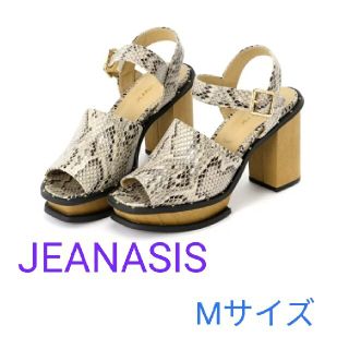 ジーナシス(JEANASIS)のJEANASIS ジーナシス　サンダル　プラットフォームヒール　パイソン　ヘビ柄(サンダル)