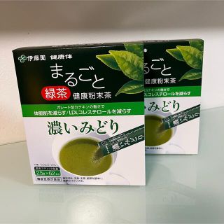 イトウエン(伊藤園)の伊藤園まるごと健康粉末茶　濃いみどり　粉末スティック 62本入×2箱(茶)