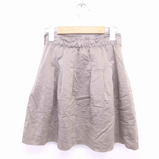 WILLSELECTION(ウィルセレクション)のウィルセレクション フレア スカート ミニ 薄手 サイドジップ 1 カーキ レディースのスカート(ミニスカート)の商品写真