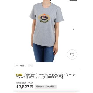 バーバリー(BURBERRY)のBURBERRY Tシャツ　定価4万円(Tシャツ(半袖/袖なし))