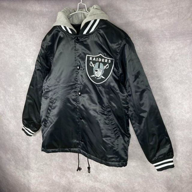 限定SALE NFL レイダース フード付きスタジャン 刺繍ロゴ バックロゴ