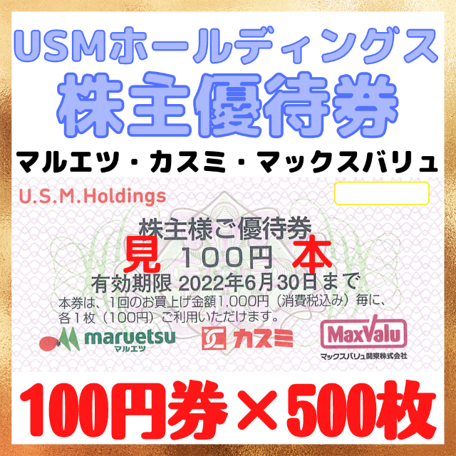 の正規 【500枚同梱発送専用】U.S.M.ホールディングス株主優待券